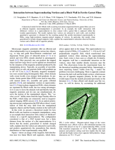 Interaction between Superconducting Vortices and a Bloch Wall in Ferrite...