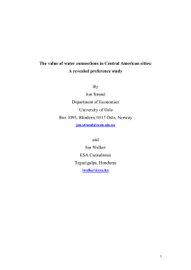 The value of water connections in Central American cities: By