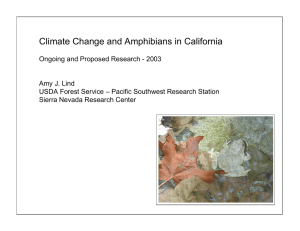 Climate Change and Amphibians in California