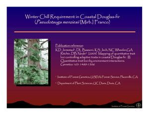 Pseudotsuga menziesii Winter Chill Requirement in Coastal Douglas-fir ( [Mirb.] Franco)