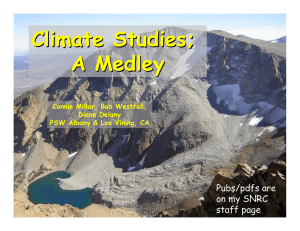 Climate Studies; A Medley Pubs/pdfs are on my SNRC