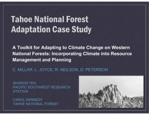 Tahoe National Forest Adaptation Case Study