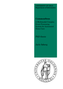 CommonSens PhD thesis Jarle Søberg A Multimodal Complex