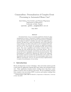 CommonSens: Personalisation of Complex Event Processing in Automated Home Care