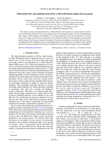 Information flow and optimal protocol for a Maxwell-demon single-electron pump li, Galperin, opnin