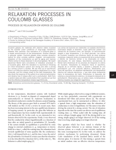 RELAXATION PROCESSES IN COULOMB GLASSES PROCESOS DE RELAJACIÓN EN VIDRIOS DE COULOMB