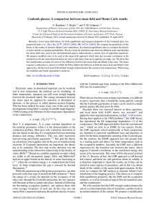 Coulomb glasses: A comparison between mean field and Monte Carlo... E. Bardalen, J. Bergli, and Y. M. Galperin