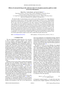 Effects of external driving on the coherence time of a... of two-level fluctuators