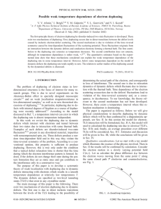 Possible weak temperature dependence of electron dephasing * V. V. Afonin, J. Bergli,