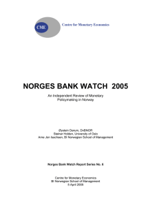 NORGES BANK WATCH  2005 An Independent Review of Monetary