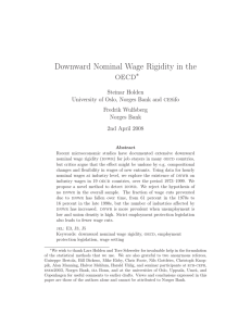 Downward Nominal Wage Rigidity in the oecd ∗ Steinar Holden