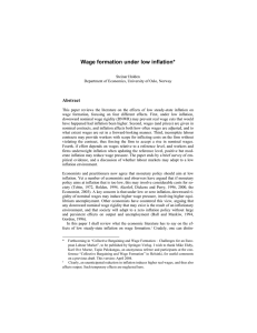 Wage formation under low inflation* Abstract