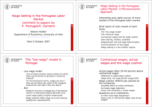 Wage Setting in the Portugese