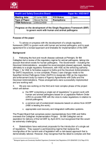 Meeting date: FOI Status: Type of Paper: