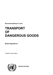 TRANSPORT OF DANGEROUS GOODS