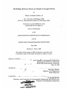 Modelling  Bottom  Stress  in  Depth-Averaged ...