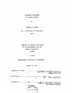 TECHNOLOGY  ASSESSMENT CHANG 1973 SYSTEMS