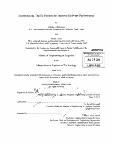 Incorporating  Traffic  Patterns to  Improve  Delivery...