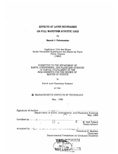 EFFECTS  OF LAYER  BOUNDARIES Benoit  J. Paternoster