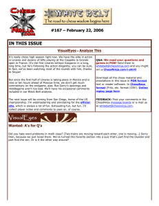 IN THIS ISSUE #167 – February 22, 2006  VisualEyes