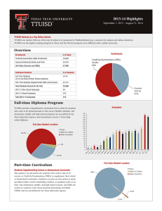 2013-14 Highlights Overview Full-time Diploma Program September 1, 2013 - August 31, 2014