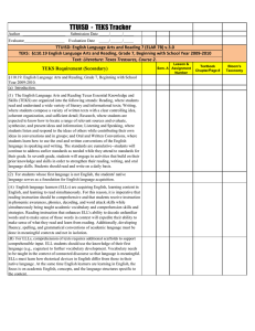 TTUISD  -  TEKS Tracker