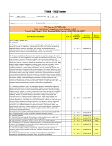 Lesson &amp; Textbook Bloom's TEKS Requirement (Middle)