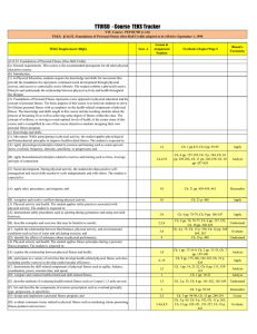 Lesson &amp; Bloom's TEKS Requirement (High) Sem. A