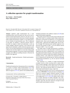 A collection operator for graph transformation Roy Grønmo Birger Møller-Pedersen