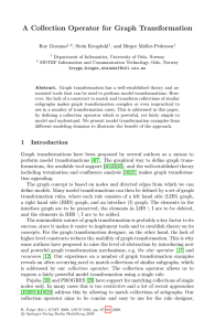 A Collection Operator for Graph Transformation Roy Grønmo , Stein Krogdahl