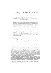 Aspect Diagrams for UML Activity Models Roy Grønmo and Birger Møller-Pedersen