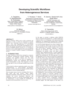 Developing Scientific Workflows from Heterogeneous Services