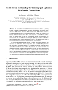 Model-Driven Methodology for Building QoS-Optimised Web Service Compositions Roy Grønmo