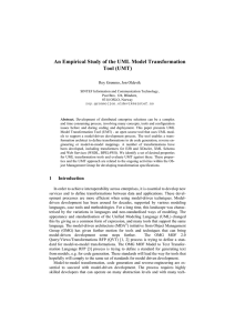 An Empirical Study of the UML Model Transformation Tool (UMT)