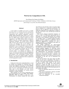 Web Service Composition in UML