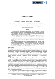 Mimetic MPFA Runhild A. Klausen and Annette F. Stephansen †