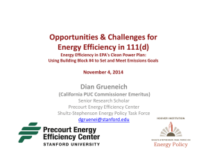 Opportunities &amp; Challenges for Energy Efficiency in 111(d) Dian Grueneich