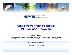 Clean Power Plan Proposal Climate (CO ) Benefits 2