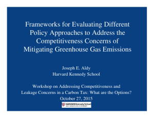 Frameworks for Evaluating Different Policy Approaches to Address the Competitiveness Concerns of
