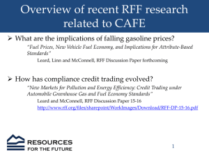Overview of recent RFF research related to CAFE 