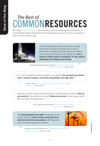 COMMON RESOURCES The Best of Best of the Blog