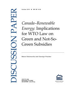 PER DISCUSSION PA Canada–Renewable Energy