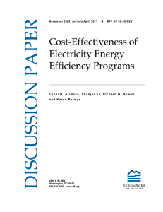 Cost-Effectiveness of Electricity Energy Efficiency Programs