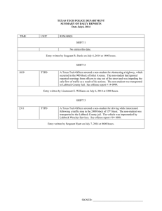 TIME UNIT REMARKS