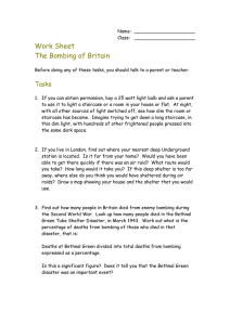 Work Sheet The Bombing of Britain