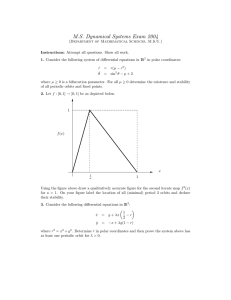 M.S. Dynamical Systems Exam 2004