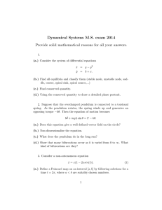 Dynamical Systems M.S. exam 2014