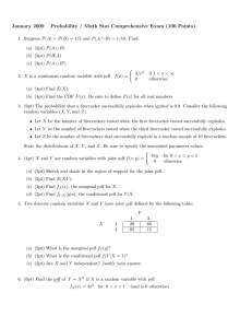 January 2009 Probability / Math Stat Comprehensive Exam (100 Points)