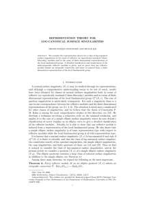 REPRESENTATION THEORY FOR LOG-CANONICAL SURFACE SINGULARITIES