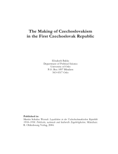 The Making of Czechoslovakism in the First Czechoslovak Republic